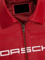 Aime Leon Dore × Porsche 993 Red Leather Jacket - Racing Jakcet