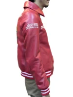 Interior view of the ALD x Porsche jacket showing the breathable satin lining and collaborative labels.