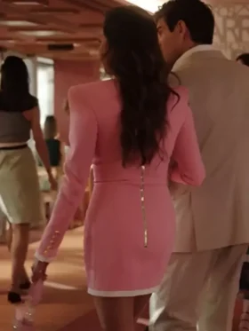 Ashley Park Emily in Paris S04 Pink Dress Coat