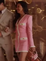 Ashley Park Emily in Paris S04 Pink Dress Coat
