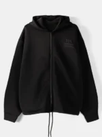 Bershka-Zip-Up-Slogan-Black-Hoodie