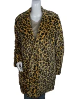 Cheetah Print Fur Coat inspired by the bold Yellowstone style with a plush texture and wide lapels.