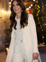Christmas Carol Service Kate Middleton White Coat