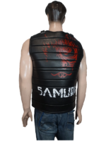 Johnny Silverhand Vest inspired by the legendary Cyberpunk 2077 aesthetic with a durable black finish.