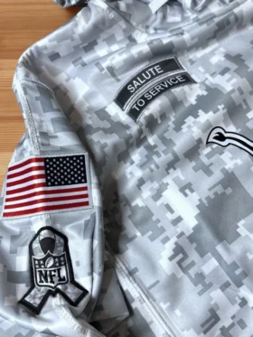 Detroit Lions Salute to Service Camo Hoodie - Grey