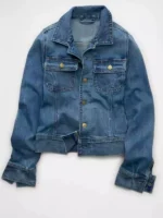 Front-Side-Of-The-Sydney-Sweeney-Cinched-Waist-Denim-Jacket
