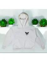 Front-Side-Of-the-Arm-Crystal-Balaclava-Zip-Up-Hoodie-in-White-Color