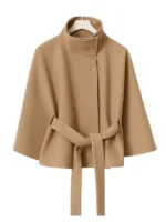 Gina Tricot Belt Cape Brown Jacket