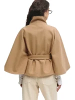 Gina Tricot Belt Cape Jacket - brown