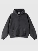 Inflation-Washed-Distressed-Zip-Up-Hoodies-Black
