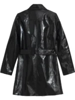 KATE MOSS X Black Leather-Effect Jacket Womens