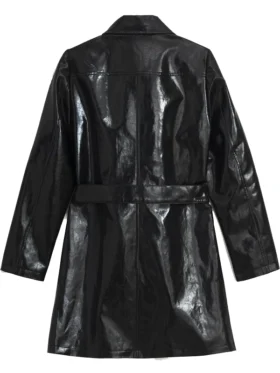 KATE MOSS X Black Leather-Effect Jacket Womens