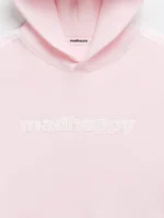 MadHappy Lace Trim Midweight Hoodie Pink