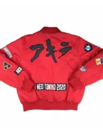 Mens Akira Red Bomber Jacket