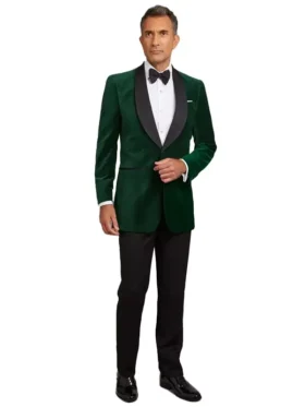 Men’s Shawl Lapel Green Velvet Tuxedo