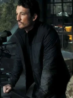 Miles Teller The Gorge Black Quilted Parachute Jacket