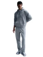 Nike Club Mens Full Zip Fleece Hoodie - Grey