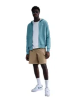 Nike Club Mens Full Zip Fleece Hoodie - light blue