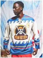One Piece Straw Hat Crew Hockey Jersey