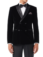 Mens Tuxedo Double Breasted Velvet Blazer