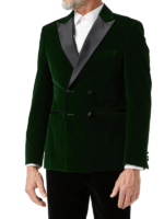Mens Tuxedo Double Breasted Velvet Blazer