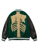 Skeleton-Bone-Harajuku-Halloween-Baseball-Fur-Varsity-Jacket