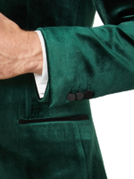 Mens Slim Fit Satin Peak Lapel Tuxedo Jacket