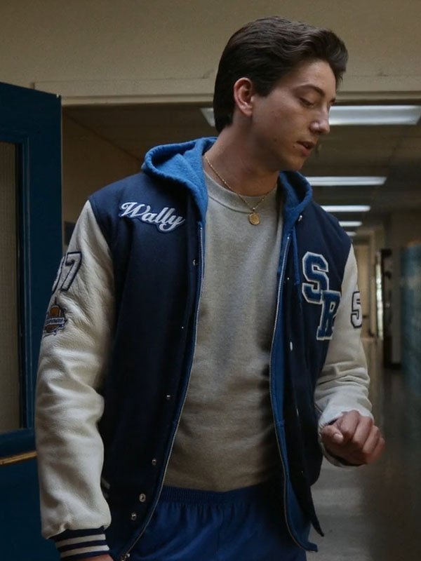 Wally Clark School Spirits 2023 Blue And White Varsity Jacket Wally Clark School Spirits 2023 Blue And White Varsity Jacket
