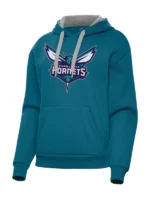Women's Antigua Purple Victory Pullover Hoodie - Teal