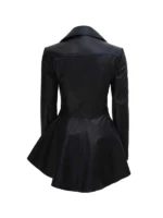 Womens Black Peplum Leather Jacket