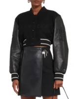 Womens Givenchy Cropped Jacket - grey sleeves