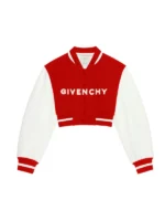 Womens Givenchy Cropped Jacket - red