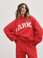 A comfortable Womens Varsity Mockneck Sweatshirt in a relaxed fit.