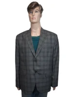 Pee Wee Herman Suit front view showcasing the iconic red bow tie and two-button jacket closure.