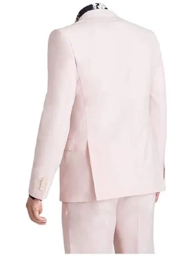 Mens Summer Groom Wear 3 Piece Pink Suit