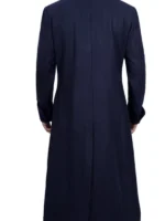 Aaron Men’s long wool coat blue Double Breasted