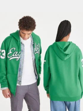 Aeropostale Eagles Script Full-Zip Hoodie