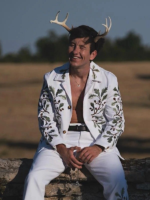 Barry Keoghan White Embroidered Jacket