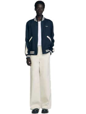 College-style varsity jacket