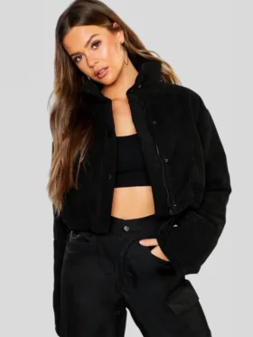 Cord-Puffer-Jacket-Black