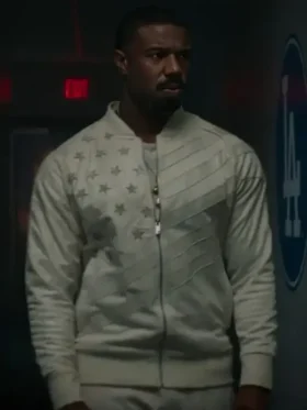 Creed III Michael B. Jordan White Bomber Jacket