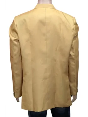 Elegant gold formal jacket for sports enthusiasts.