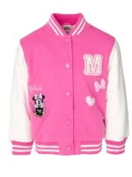 Disney Lilo & Stitch French Terry Varsity Bomber Jacket Little Kid to Big Kid