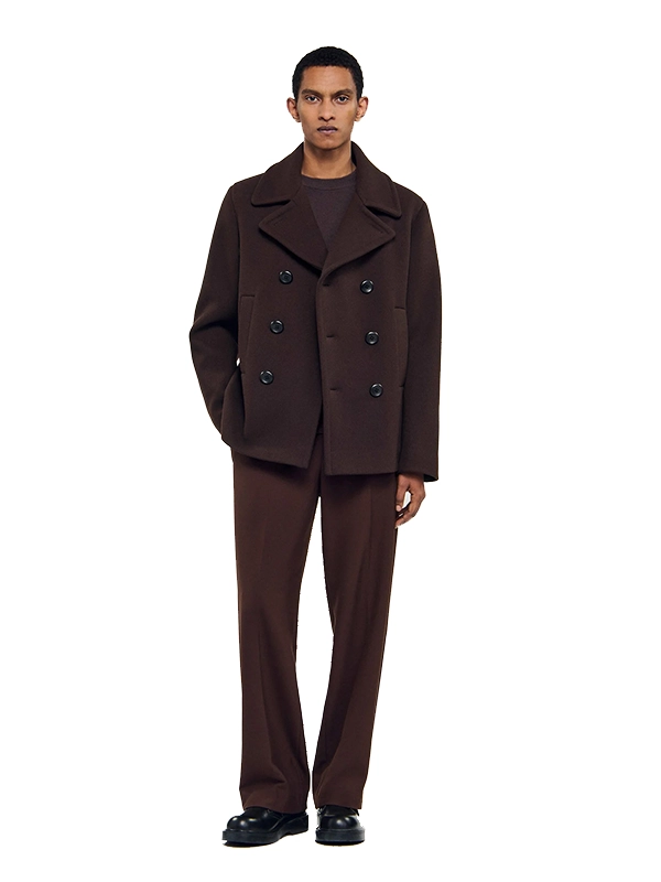 Double-breasted wool pea coat (1) Double-breasted wool pea coat