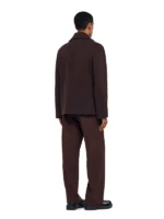 Double-breasted wool pea coat