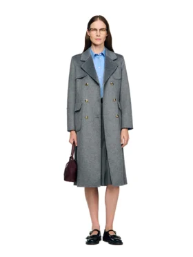 Double-faced check coat