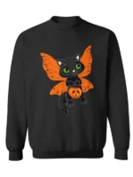 Fairy Cat Pumpkin Printed Sweatshirt
