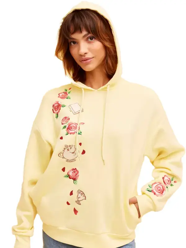 Her Universe Disney Embroidered Beauty And The Beast Hoodie Her Universe Disney Embroidered Beauty And The Beast Hoodie