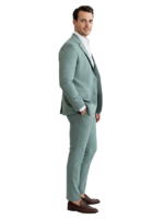 Jade Two Piece Sage Green Suits Mens