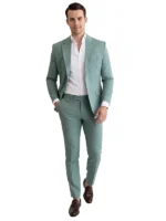 Jade Two Piece Sage Green Suits Mens